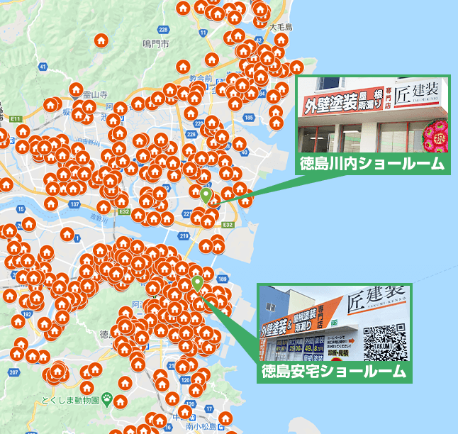 徳島県エリア地図