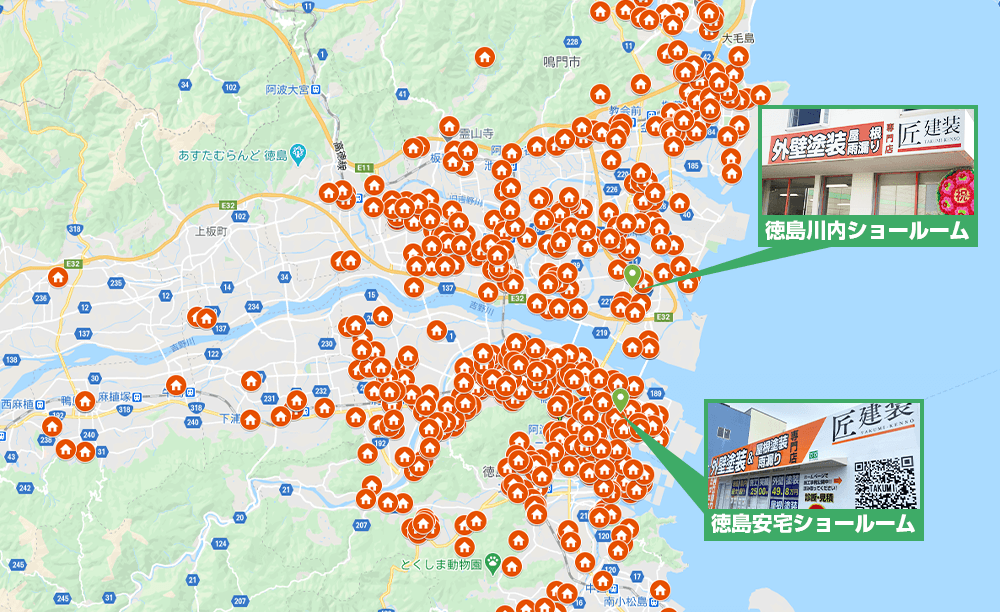 徳島県エリア地図