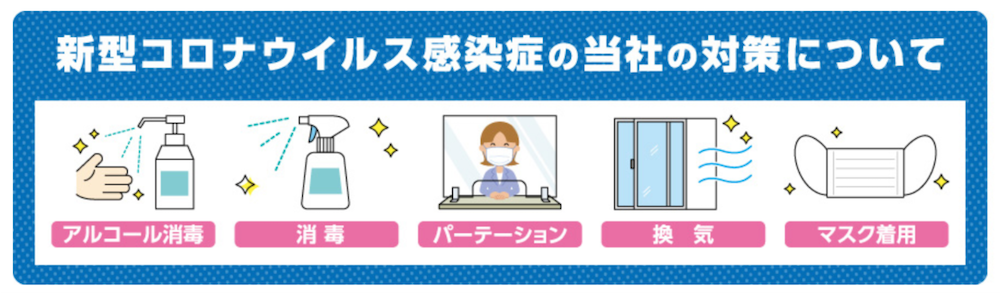 新型コロナウイルス感染症の当社の対策について