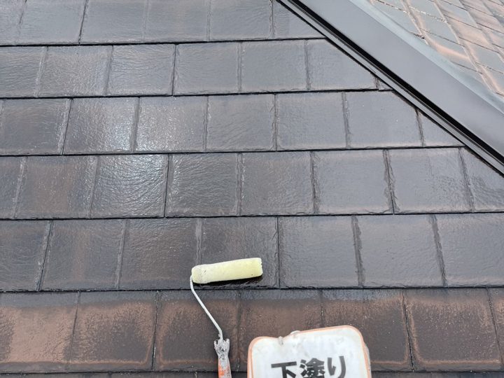 屋根塗装　下塗り